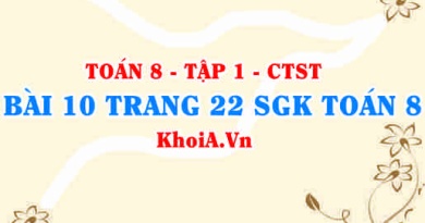 Bài 10 trang 22 SGK Toán 8 Tập 1 Chân trời sáng tạo